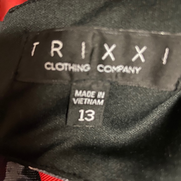 Trixxi Bow Back Rose Print Fit & Flare Sleeveless Cocktail Party Prom Dress - Picture 13 of 16